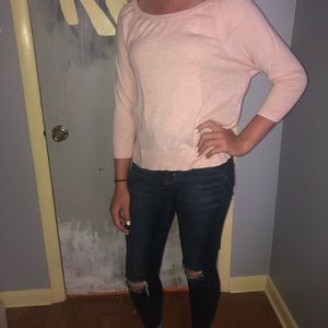 American Eagle peach sweater